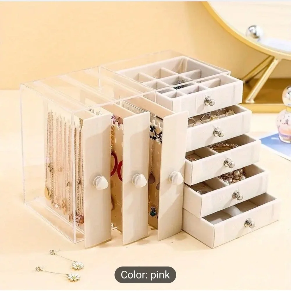 Necklace Ring‎ Organizer Multifunctional Jewelry Holder Box Bedroom Dressing US